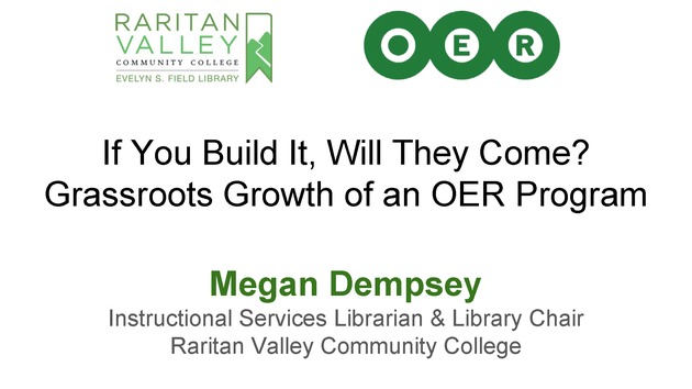 If You Build It, Will They Come? Grassroots Growth of an OER Program - Cover 1